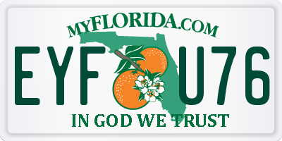 FL license plate EYFU76