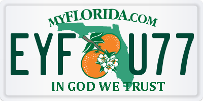 FL license plate EYFU77