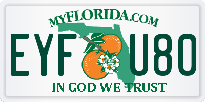 FL license plate EYFU80