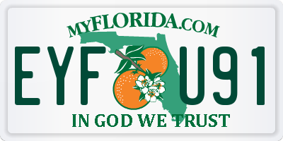FL license plate EYFU91