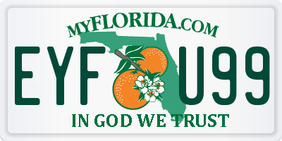 FL license plate EYFU99