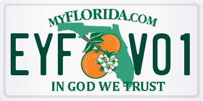FL license plate EYFV01