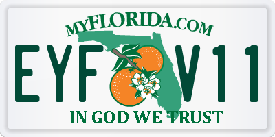 FL license plate EYFV11