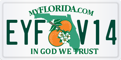 FL license plate EYFV14