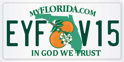 FL license plate EYFV15