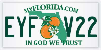FL license plate EYFV22