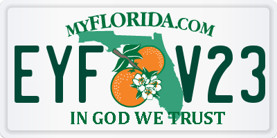 FL license plate EYFV23