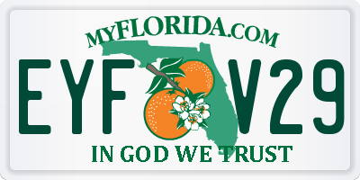 FL license plate EYFV29