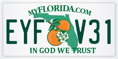 FL license plate EYFV31