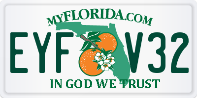 FL license plate EYFV32