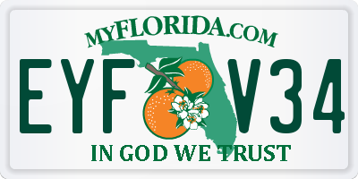 FL license plate EYFV34