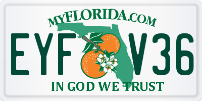 FL license plate EYFV36