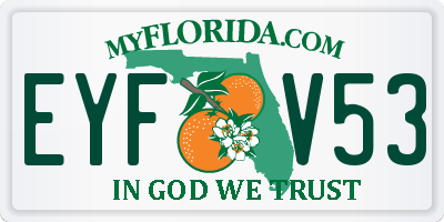 FL license plate EYFV53