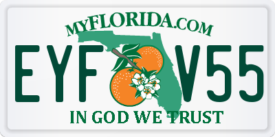 FL license plate EYFV55