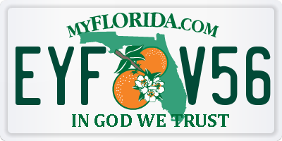 FL license plate EYFV56