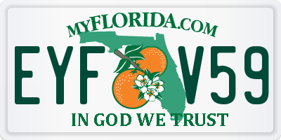 FL license plate EYFV59