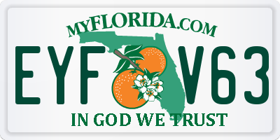 FL license plate EYFV63