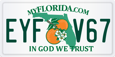 FL license plate EYFV67