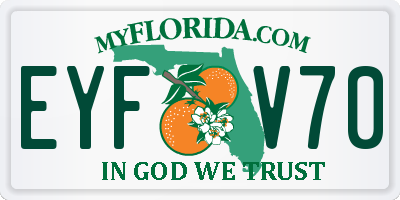 FL license plate EYFV70