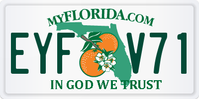 FL license plate EYFV71