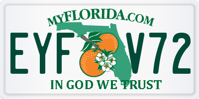 FL license plate EYFV72