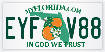 FL license plate EYFV88