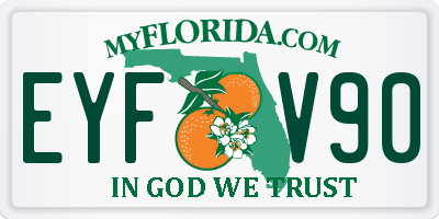 FL license plate EYFV90