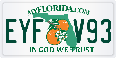 FL license plate EYFV93