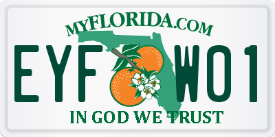 FL license plate EYFW01