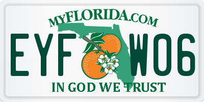 FL license plate EYFW06