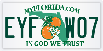 FL license plate EYFW07