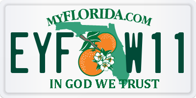 FL license plate EYFW11