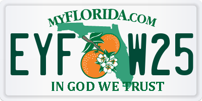 FL license plate EYFW25