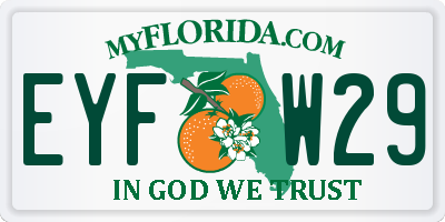 FL license plate EYFW29