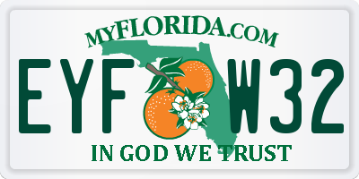 FL license plate EYFW32
