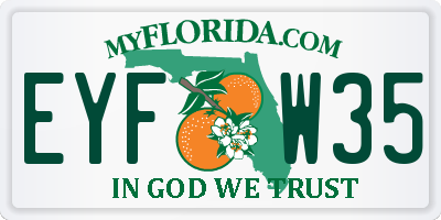 FL license plate EYFW35