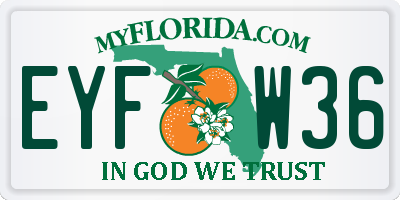 FL license plate EYFW36