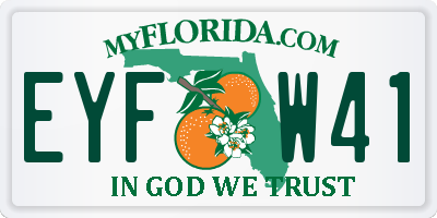 FL license plate EYFW41