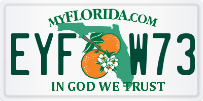 FL license plate EYFW73