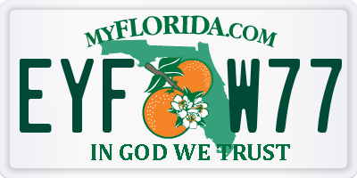 FL license plate EYFW77