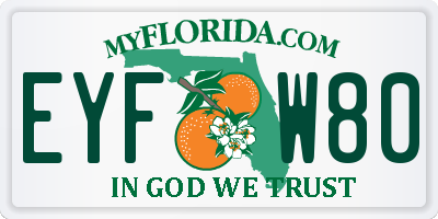 FL license plate EYFW80