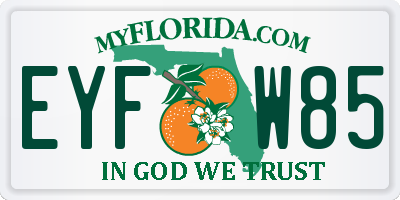 FL license plate EYFW85