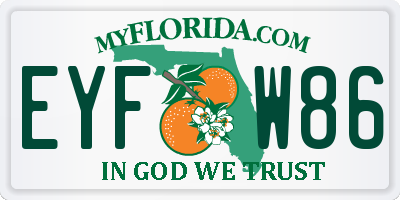 FL license plate EYFW86