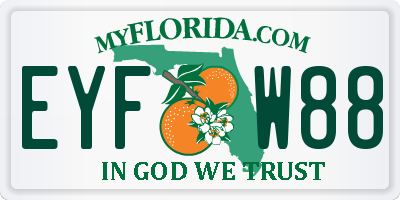FL license plate EYFW88