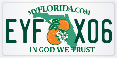 FL license plate EYFX06