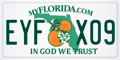 FL license plate EYFX09