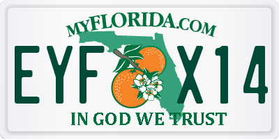FL license plate EYFX14