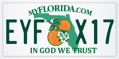 FL license plate EYFX17