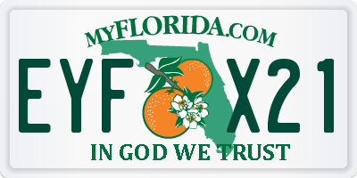 FL license plate EYFX21