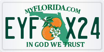 FL license plate EYFX24
